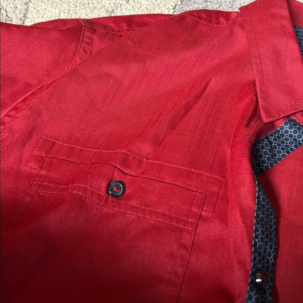 Guess Red Button-Up Shirt - Picture 3 of 3